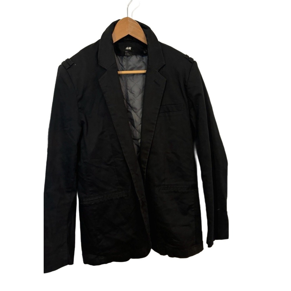 H & M Blazer Sport Coat 36R Regular Fit Black